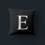 Personalised Monogram and Name Throw Pillow<br><div class="desc">Personalised Monogram and Name Gift
features personalised monogram and name in classic serif font style.

Perfect as home decors,  housewarming gifts,  holiday gifts for family,  newlyweds and more.</div>