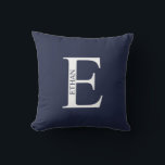 Personalised Monogram and Name Throw Pillow<br><div class="desc">Personalised Monogram and Name Gift
features personalised monogram and name in classic serif font style.

Perfect as home decors,  housewarming gifts,  holiday gifts for family,  newlyweds and more.</div>