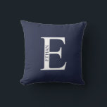 Personalised Monogram and Name Throw Pillow<br><div class="desc">Personalised Monogram and Name Gift
features personalised monogram and name in classic serif font style.

Perfect as home decors,  housewarming gifts,  holiday gifts for family,  newlyweds and more.</div>