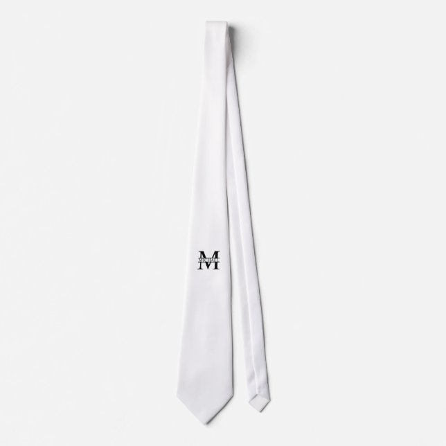 Personalised Monogram and Name Tie (Front)