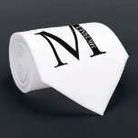 Personalised Monogram and Name Tie<br><div class="desc">Personalised Monogram and Name Gift
features personalised monogram and name in classic serif font style.

Perfect as father's day gifts for dad,  gifts for groomsmen and for any special occasions.</div>