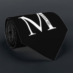 Personalised Monogram and Name Tie<br><div class="desc">Personalised Monogram and Name Gift
features personalised monogram and name in classic serif font style.

Perfect as father's day gifts for dad,  gifts for groomsmen and for any special occasions.</div>