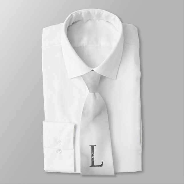 Personalised Monogram and Name Tie (Tied)