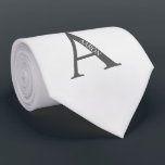 Personalised Monogram and Name Tie<br><div class="desc">Personalised Monogram and Name Gift
features personalised monogram and name in classic serif font style.

Perfect as father's day gifts for dad,  gifts for groomsmen and for any special occasions.</div>