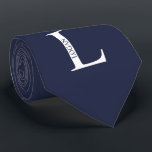 Personalised Monogram and Name Tie<br><div class="desc">Personalised Monogram and Name Gift
features personalised monogram and name in classic serif font style.

Perfect as father's day gifts for dad,  gifts for groomsmen and for any special occasions.</div>