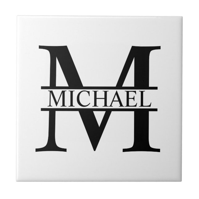 Personalised Monogram and Name Tile (Front)