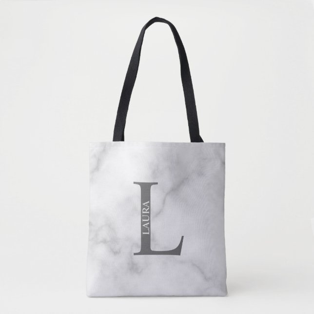 Personalised Monogram and Name Tote Bag (Front)