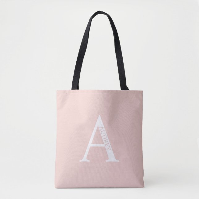 Personalised Monogram and Name Tote Bag (Front)