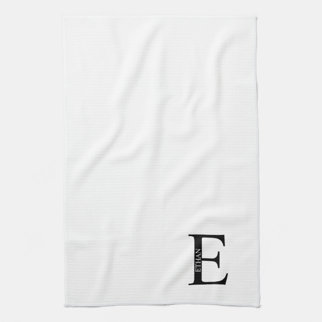 Personalised Monogram and Name Towel (Vertical)