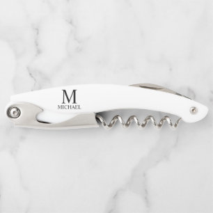 Personalised Monogram and Name Waiter's Corkscrew