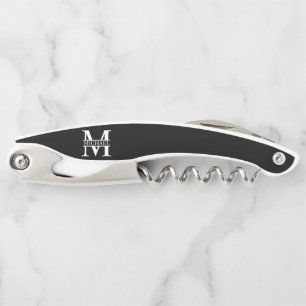 Personalised Monogram and Name Waiter's Corkscrew