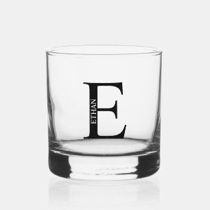 Personalised Monogram and Name Whiskey Glass
