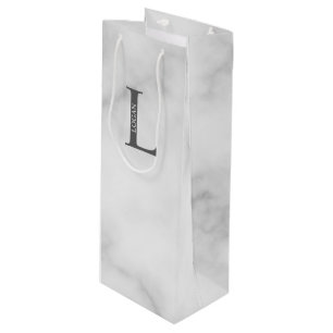 Personalised Monogram and Name Wine Gift Bag
