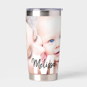 Personalised Monogram and photo Insulated Tumbler