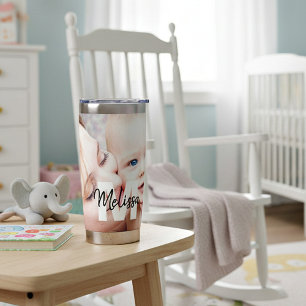 Personalised Monogram and photo Insulated Tumbler
