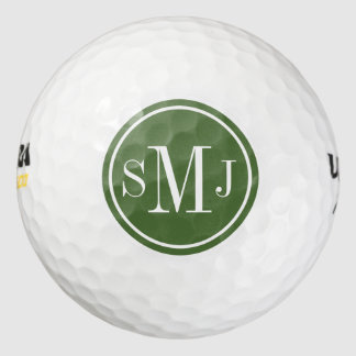 Personalised Monogram and Treetop Frame Golf Balls