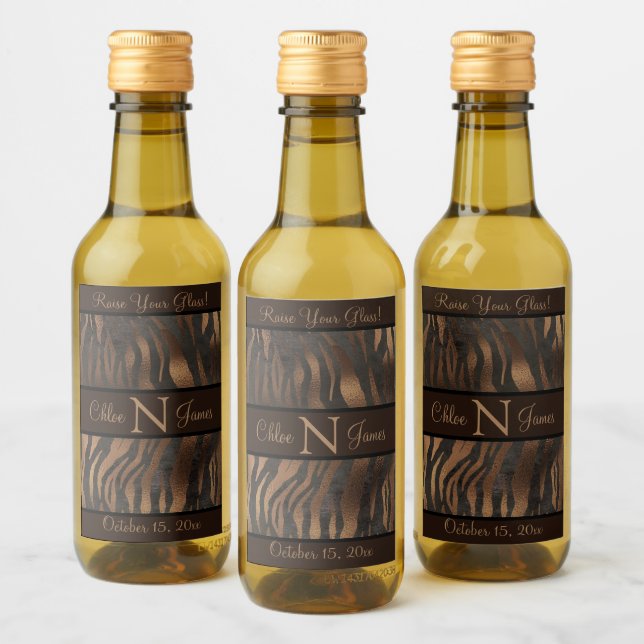 Personalised Monogram Animal Print Bottle Label (Bottles)