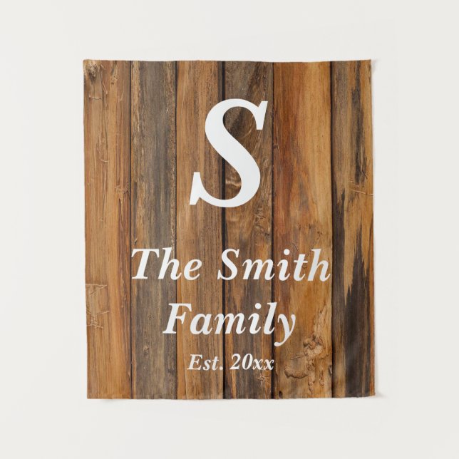 Personalised Monogram Anniversary Party Backdrop Tapestry (Front)