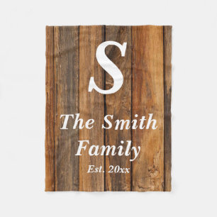 Personalised Monogram Anniversary Party Gift Fleece Blanket