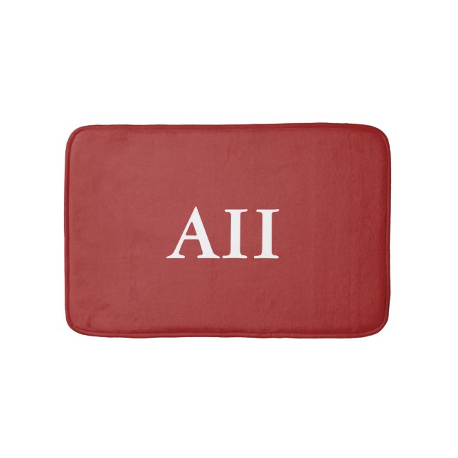 Personalised Monogram Auburn Bath Mat (Front)