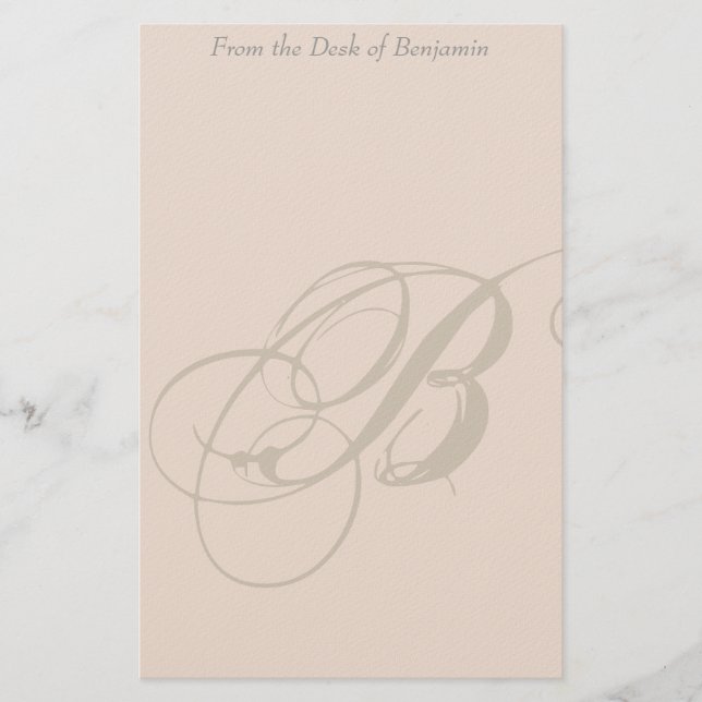 Personalised Monogram B Stationery (Front)