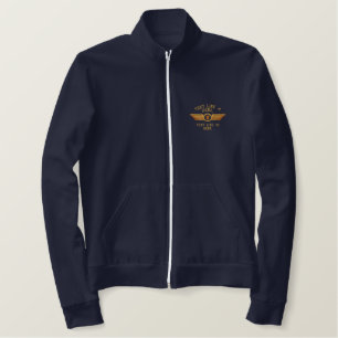 Personalised Monogram Badge Pilot Wings Embroidered Jacket