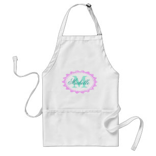 Personalised monogram baking apron for women