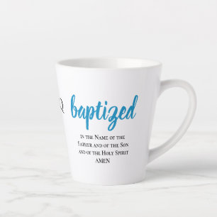 Personalised Monogram BAPTIZED Latte Mug
