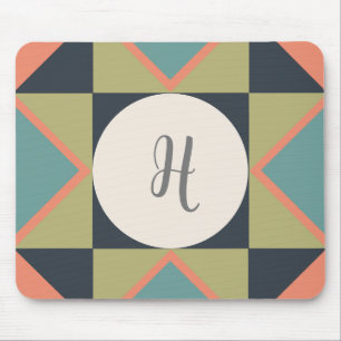 Personalised Monogram Barn Quilt Block Mouse Mat