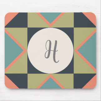 Personalised Monogram Barn Quilt Block Mouse Mat