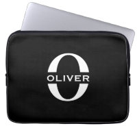 Personalised Monogram Black And White Name