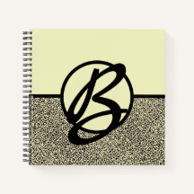 Personalised Monogram Black Cream Leopard