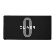 Personalised Monogram Black Grey White Name