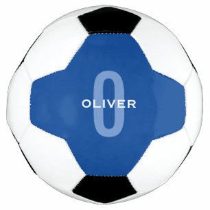 Personalised Monogram Blue White Name Football