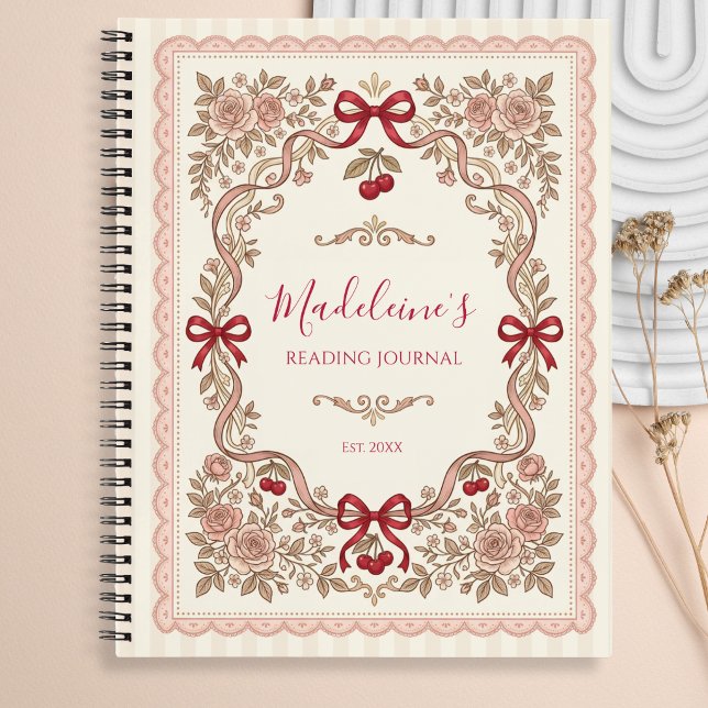 Personalised Monogram Bookworm Reading Journal (Creator Uploaded)