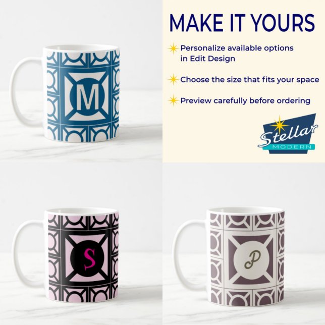 Personalised Monogram Breeze Block Mug (Creator Uploaded)