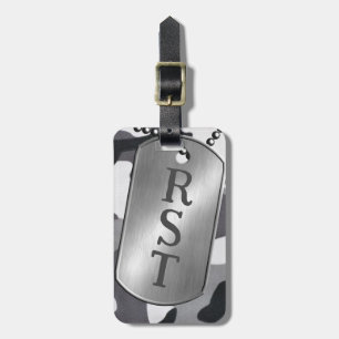 Personalised Monogram Camouflage Military Dog Tags