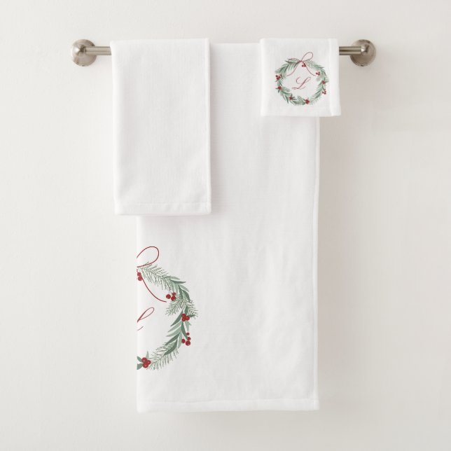 Personalised Monogram Christmas Towel set (Insitu)