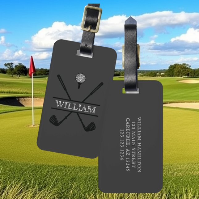 Personalised Monogram Cross Club  Luggage Tag (Creator Uploaded)