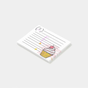 Personalised  Monogram Cupcake Post-It Notes