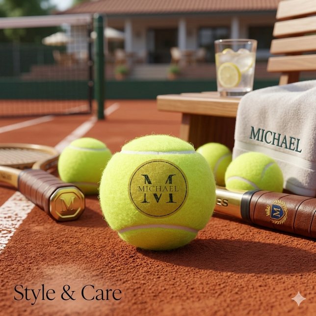 Personalised Monogram Custom Initial Design Tennis Balls (Personalized Monogram Custom Initial Design Tennis Balls)
