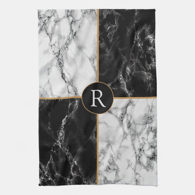 Personalised Monogram Custom Letter Kitchen Towel (Vertical)