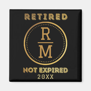 Personalised Monogram Date Retirement Favour Guest Magnet