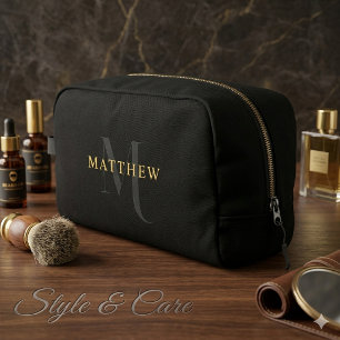 Personalised Monogram Dopp Kit With Custom Name
