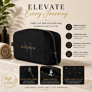 Personalised Monogram Dopp Kit With Custom Name