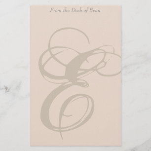 Personalised Monogram E Stationery