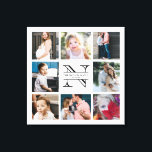 Personalised Monogram Family 8 Photo Collage Canvas Print<br><div class="desc">Modern and elegant design printed Personalised Monogram Family 8 Photo Collage Canvas Print  that can be customised with your text. Check out the Graphic Art Design store for other products that match this design!</div>