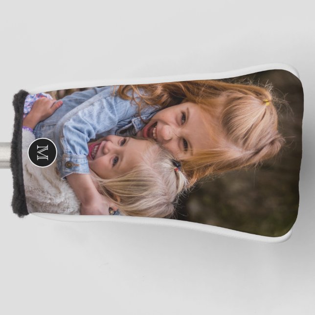 Personalised Monogram Family Photo Golf Head Cover (Front)