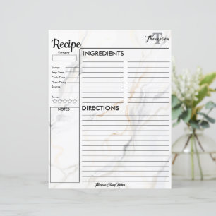 Personalised Monogram From the Kitchen of.. Recipe