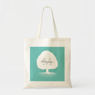 Personalised monogram genealogy tote bag with tree
